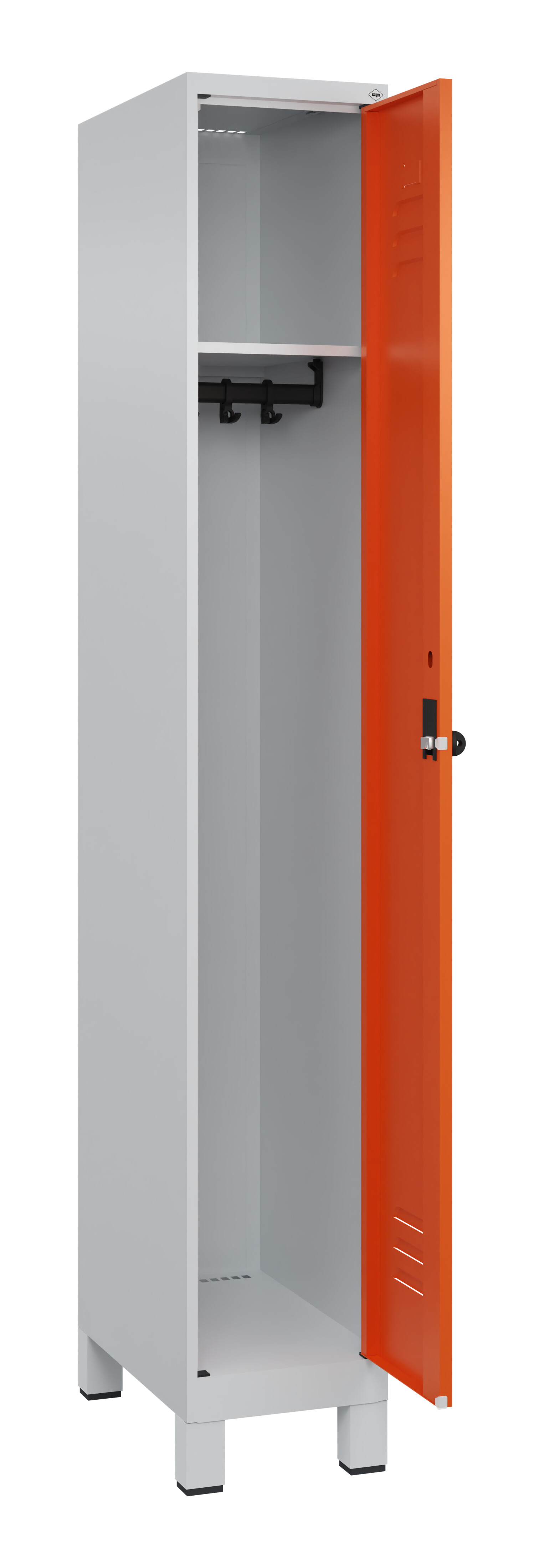 Spind Classic Plus, Füße, 1 Abteil, 1950x300x500mm Spind Classic Plus, Füße, 1 Abteil, 1950x300x500mm