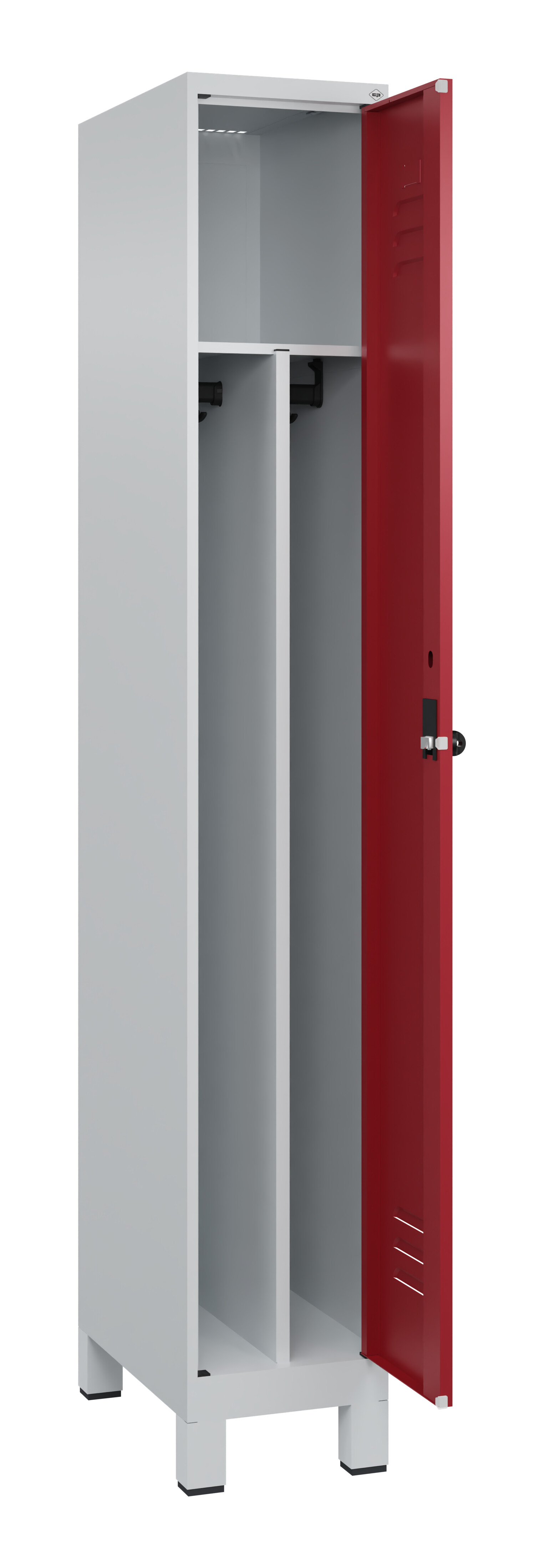 Spind Classic Plus, Füße, 1 Abteil, 1950x300x500mm Spind Classic Plus, Füße, 1 Abteil, 1950x300x500mm