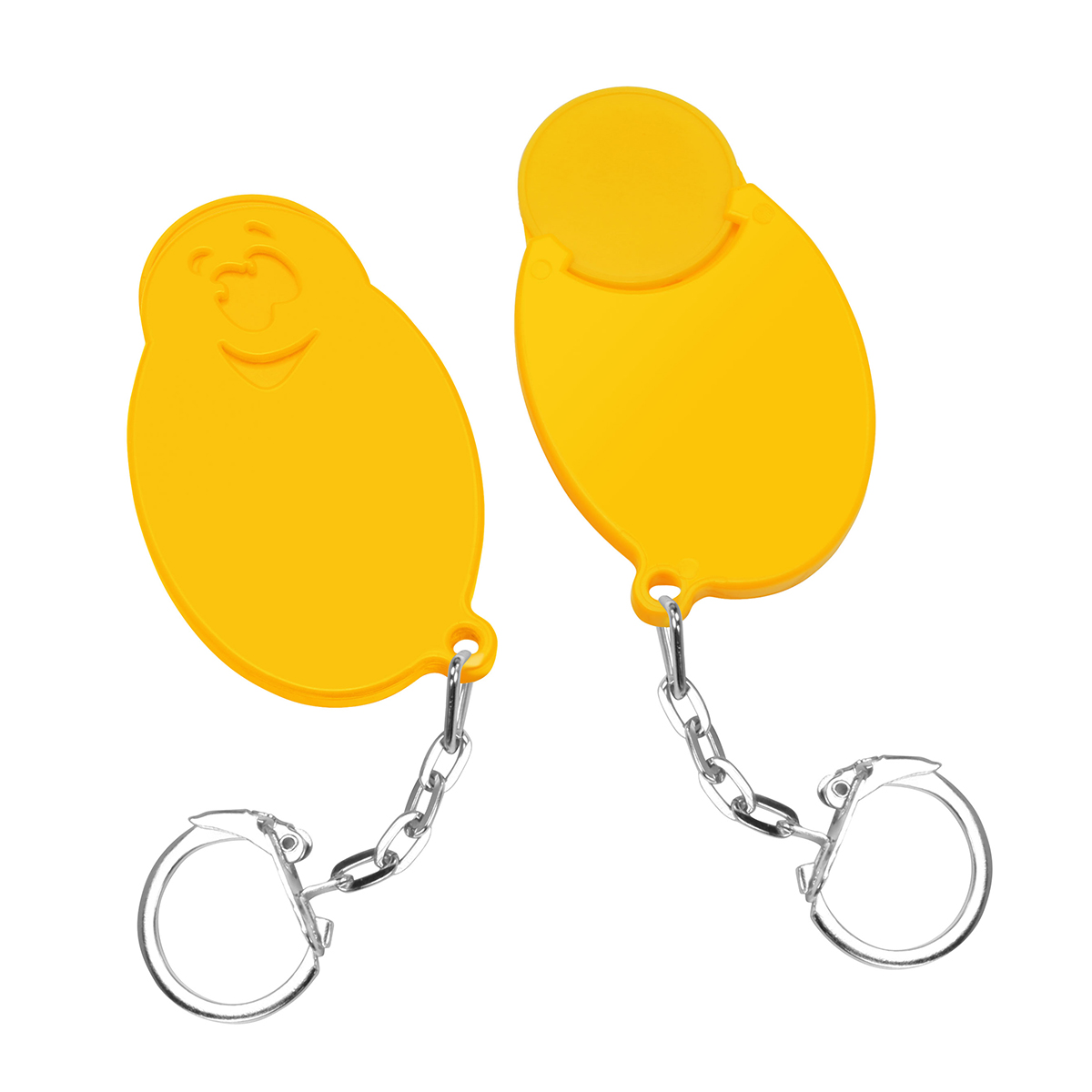 Chiphalter mit 1€-Chip Gesicht Chiphalter mit 1€-Chip Gesicht