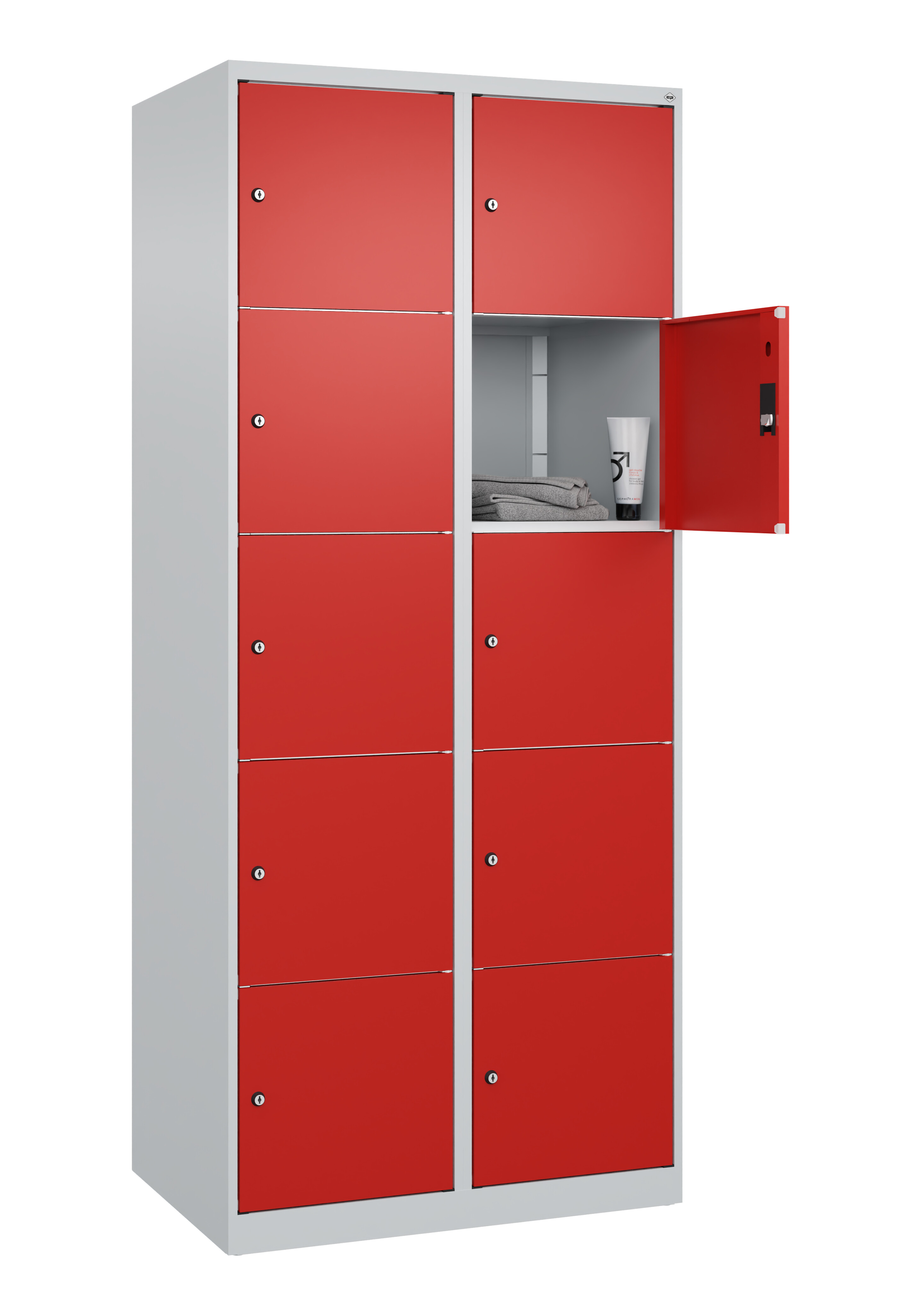 Schließfachschrank Classic Plus, 10 Fächer, 1850x800x500mm Schließfachschrank Classic Plus, 10 Fächer, 1850x800x500mm