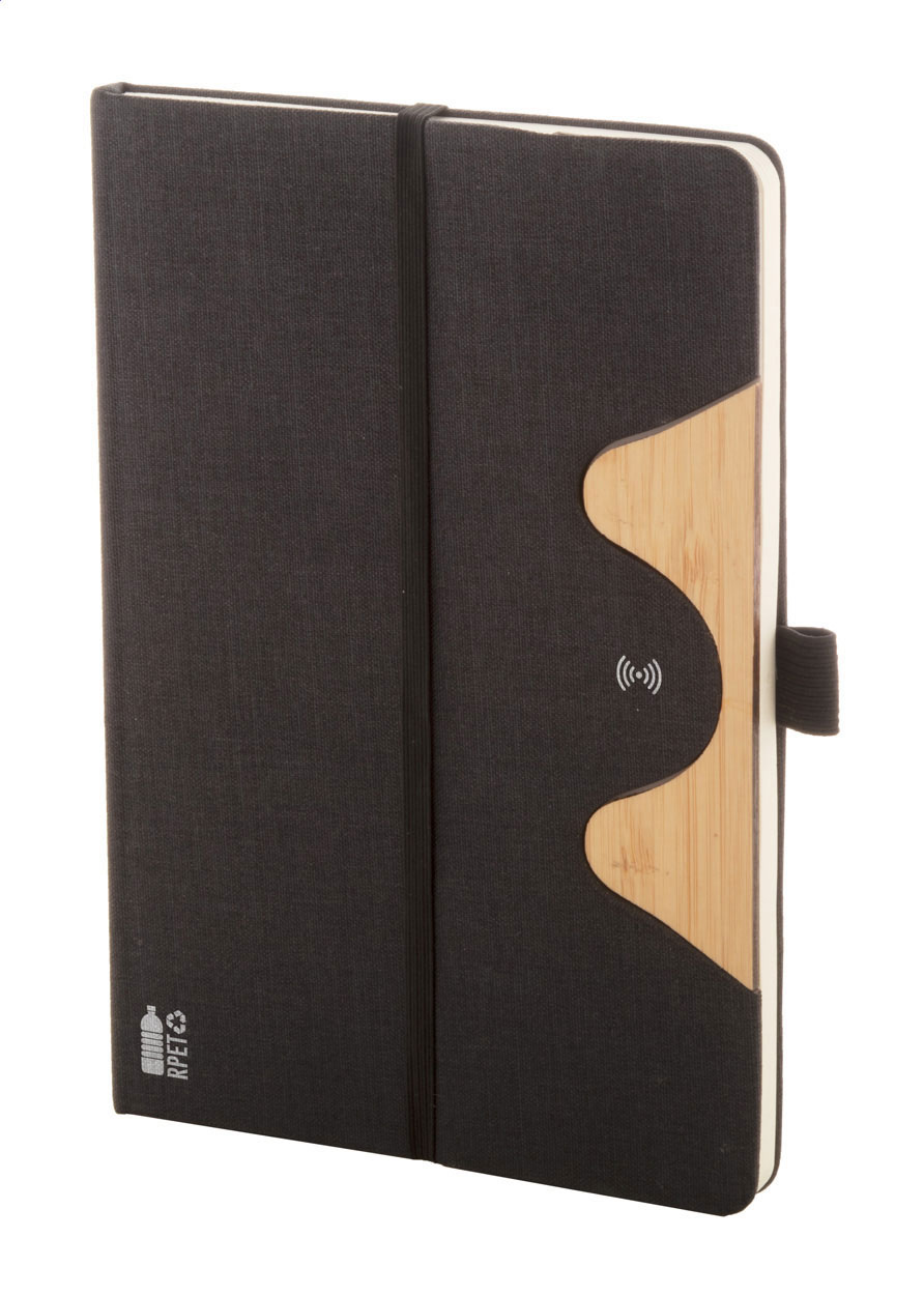 RPET Wireless-Charger Notizbuch Chatom RPET Wireless-Charger Notizbuch Chatom