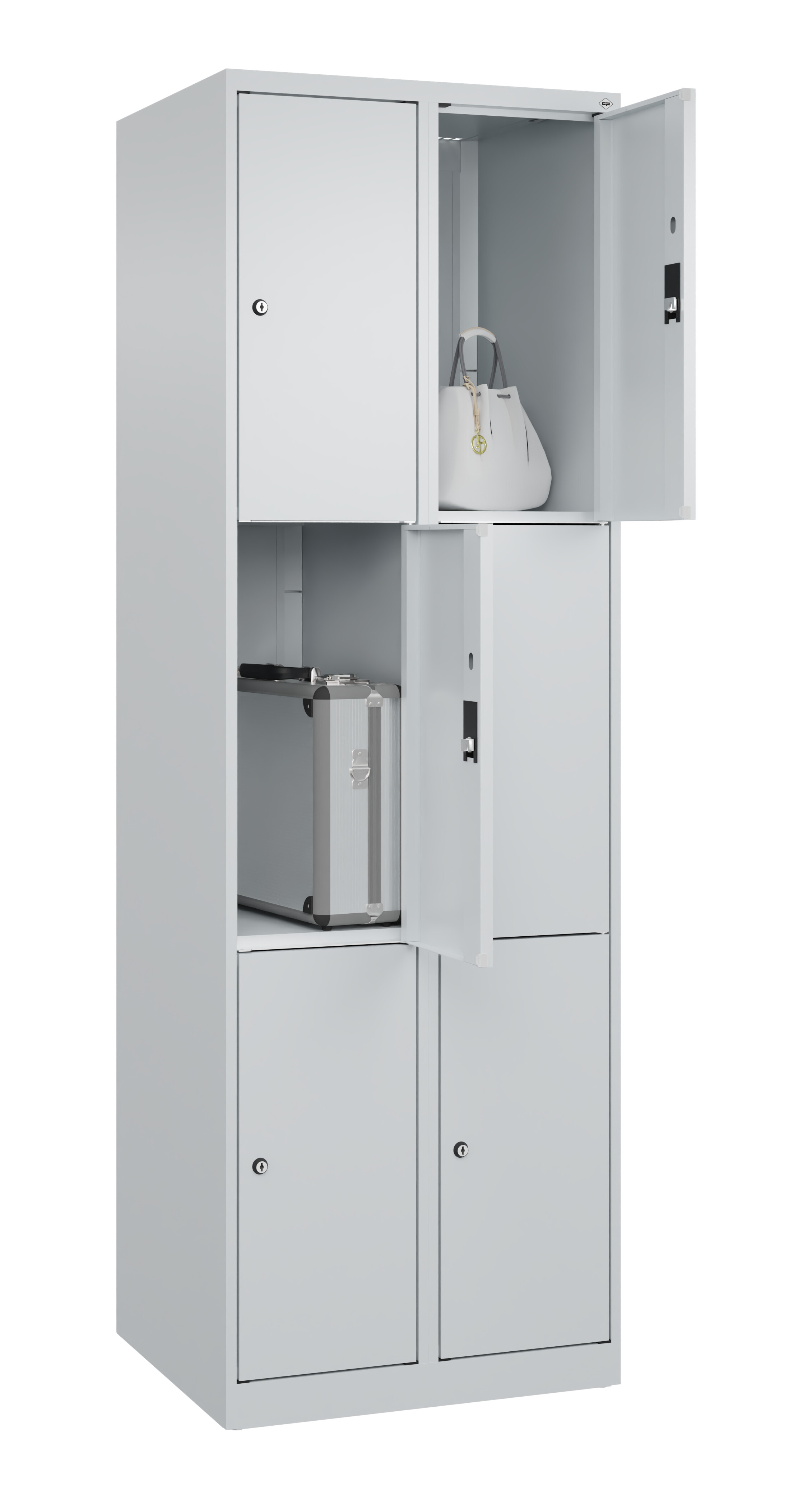 Schließfachschrank Classic Plus, 6 Fächer, 1850x600x500mm