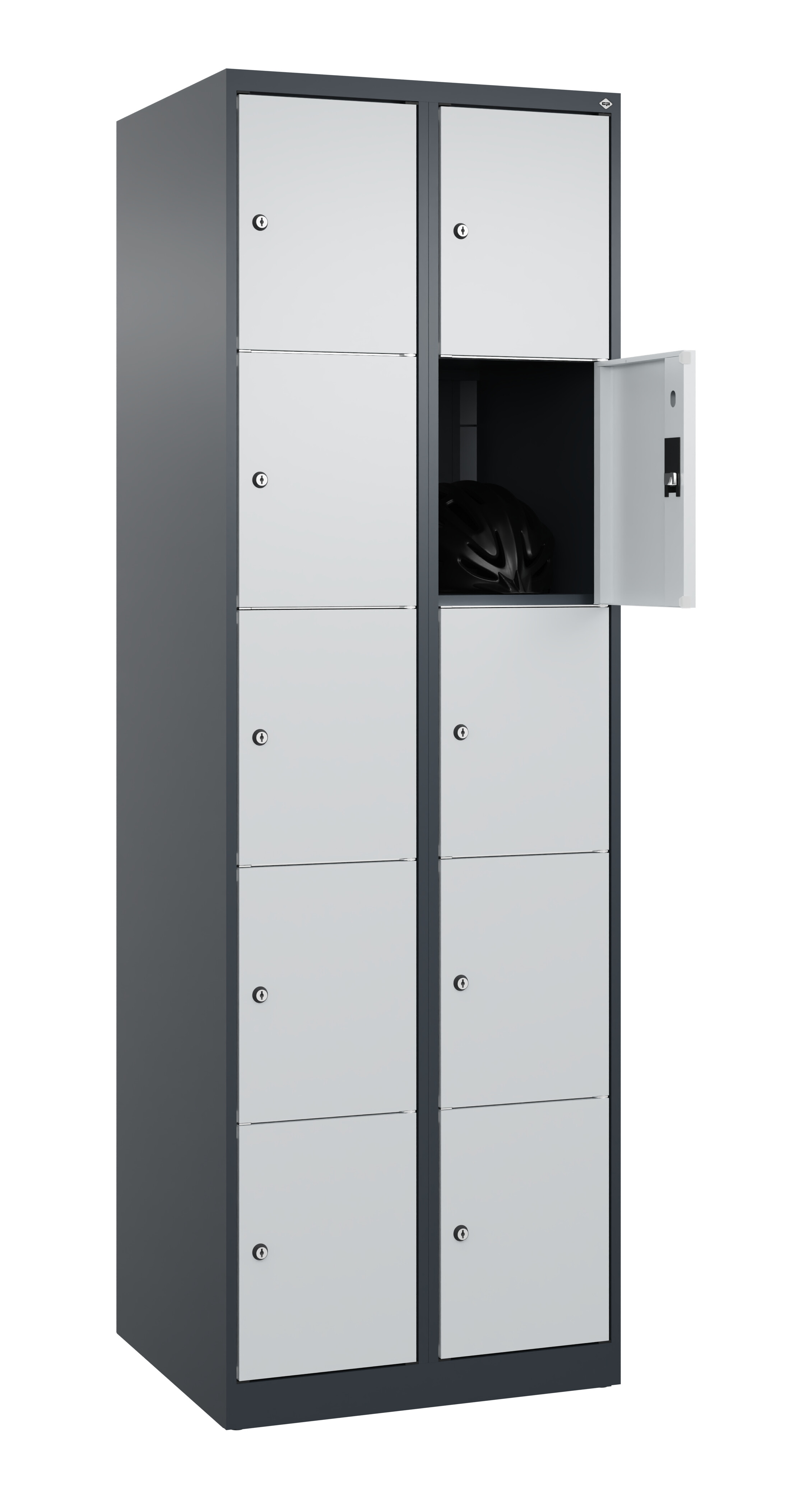 Schließfachschrank Classic Plus, 10 Fächer, 1850x600x500mm