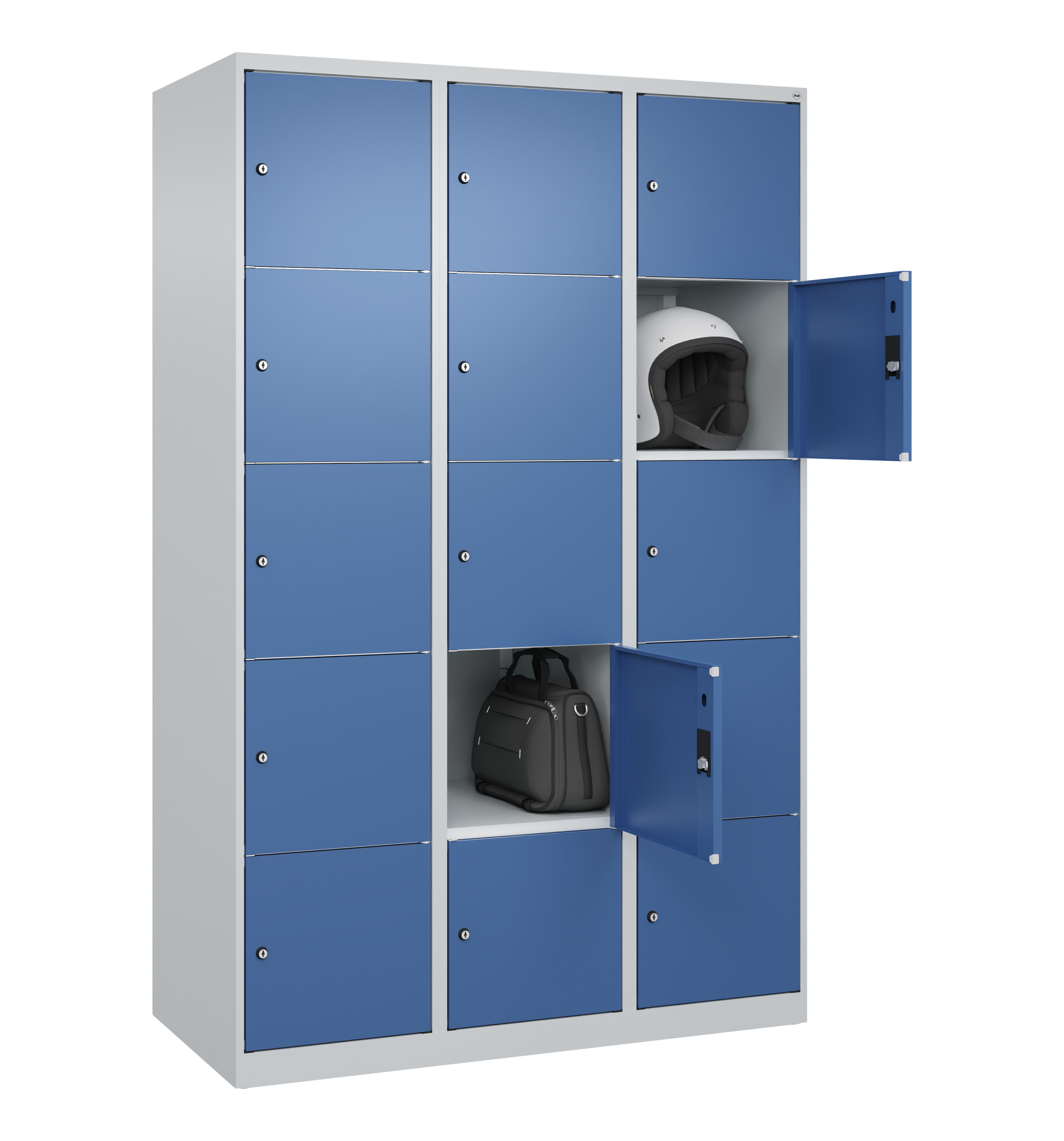 Schließfachschrank Classic Plus, 15 Fächer, 1850x1200x500mm