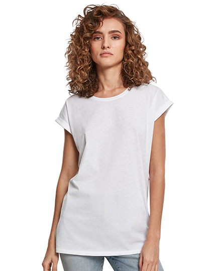 Build Your Brand Ladies´ Organic Extended Shoulder Tee