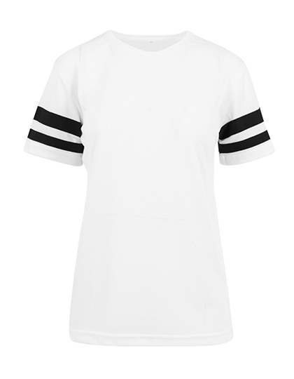 Build Your Brand Ladies´ Mesh Stripe Tee