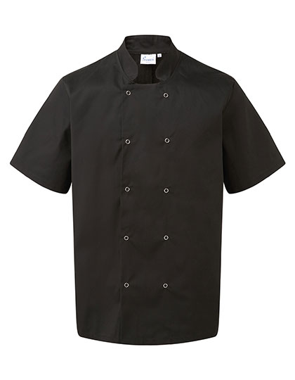 Premier Workwear Studded Front Short Sleeve Chef´s Jacket