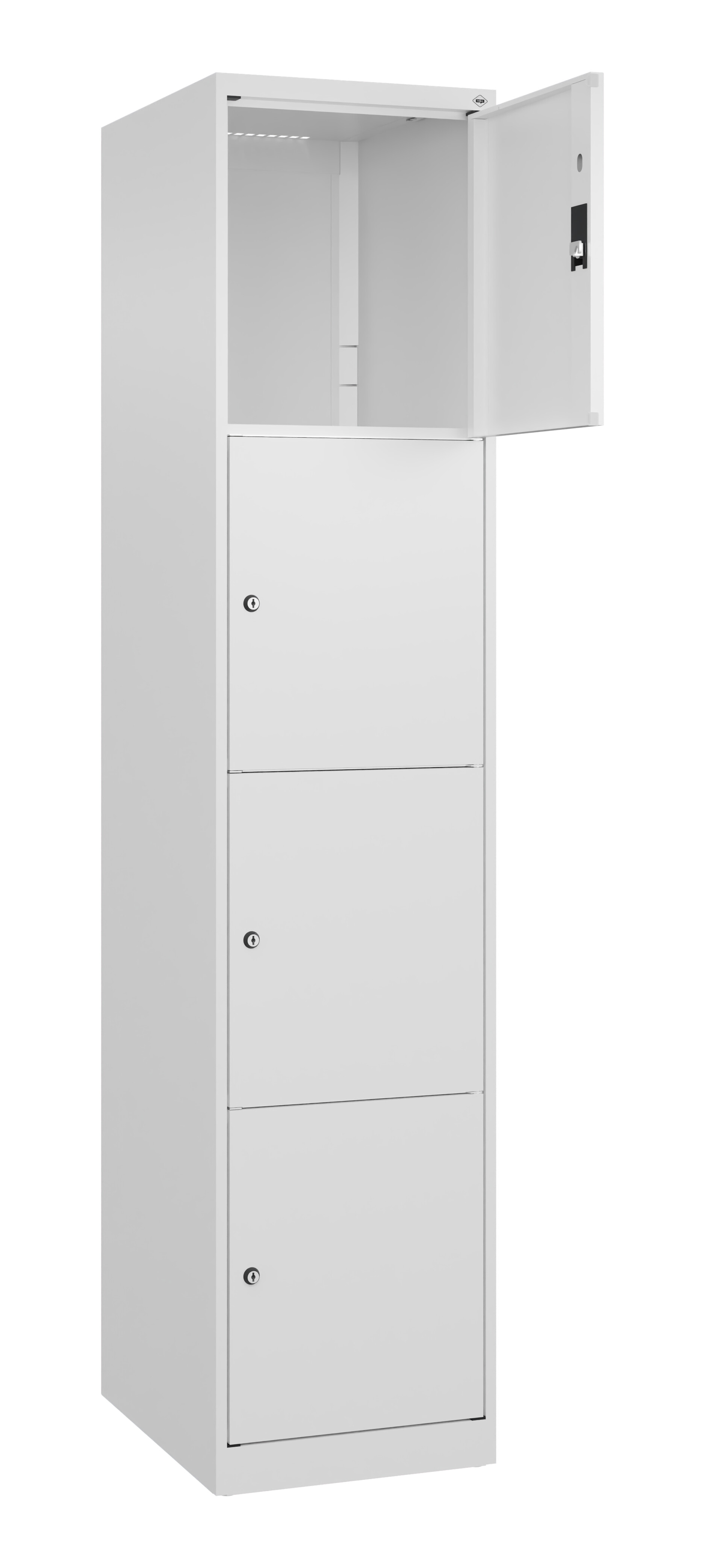 Schließfachschrank Classic Plus, 4 Fächer, 1850x400x500mm Schließfachschrank Classic Plus, 4 Fächer, 1850x400x500mm