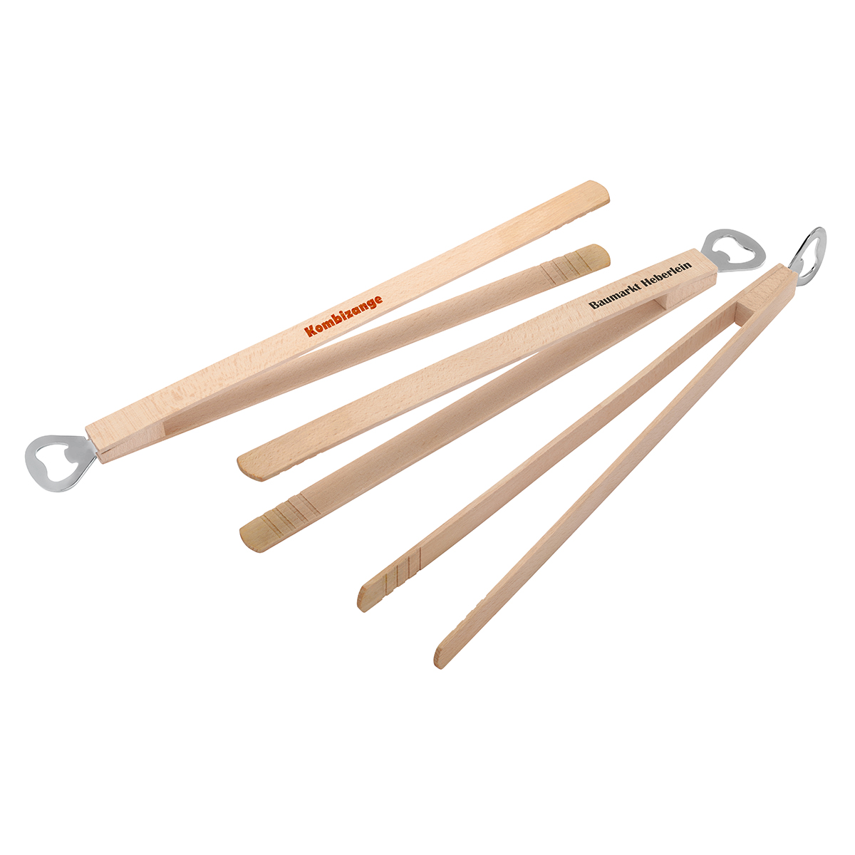 Grillzange Holz mit Flaschenöffner Grillzange Holz mit Flaschenöffner