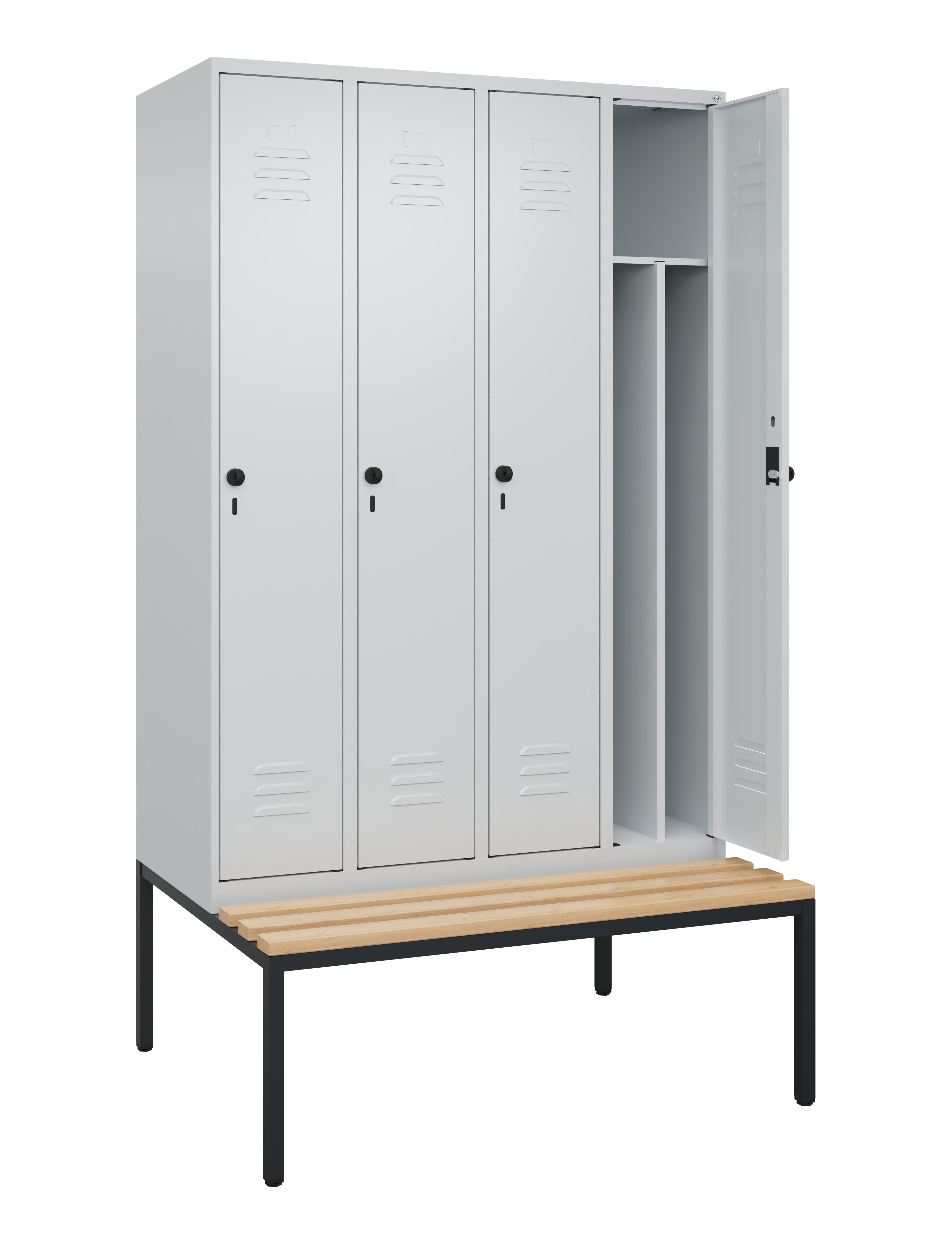 Spind Classic Plus, Bank, 4 Abteile, 2120x1200x815mm