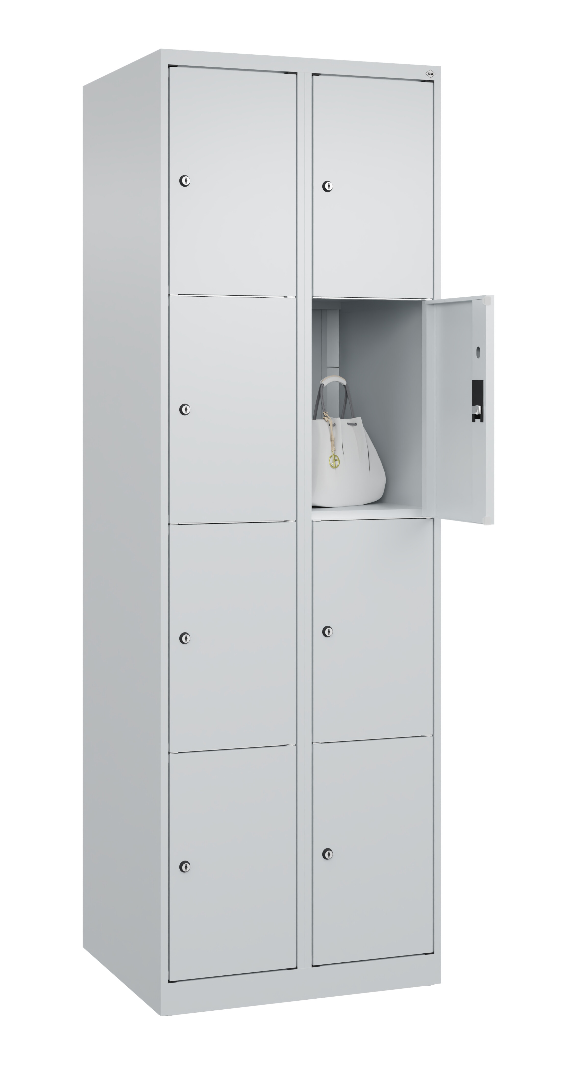 Schließfachschrank Classic Plus, 8 Fächer, 1850x600x500mm