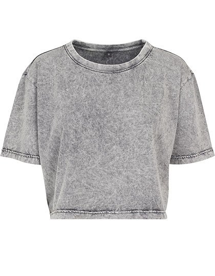 Build Your Brand Ladies´ Acid Washed Cropped Tee