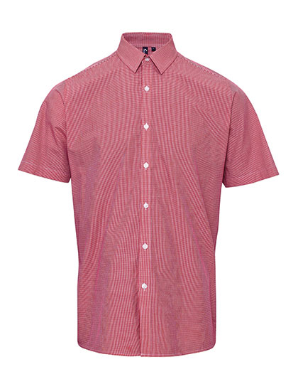 Premier Workwear Men´s Microcheck (Gingham) Short Sleeve Cotton Shirt