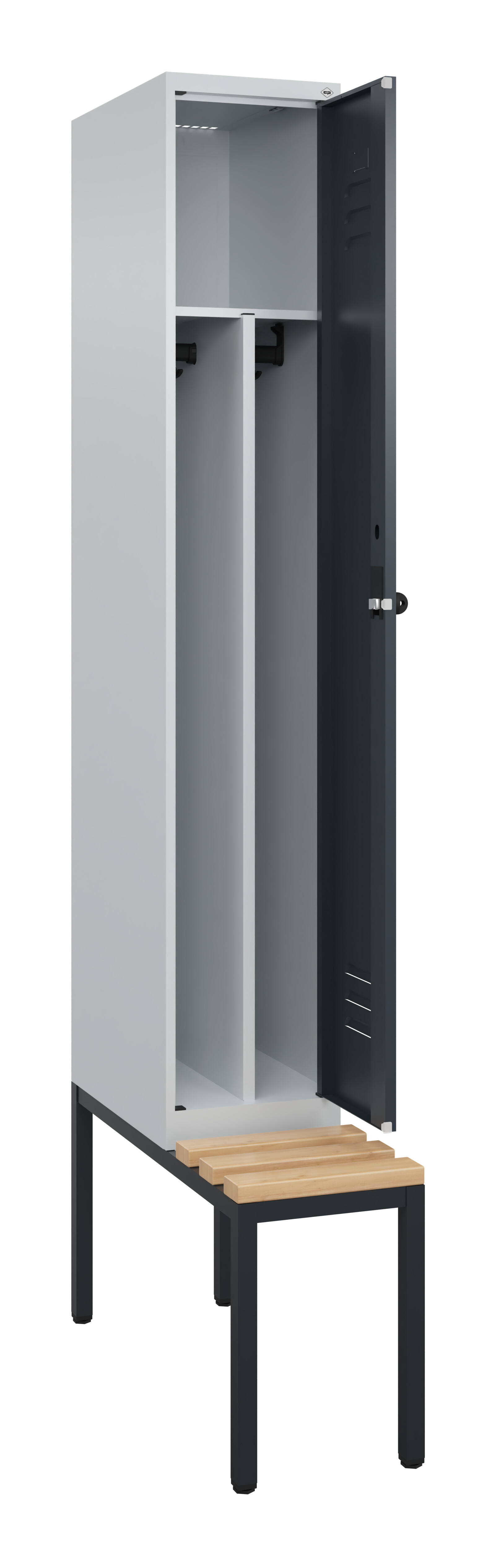 Spind Classic Plus, Bank, 1 Abteil, 2120x300x815mm Spind Classic Plus, Bank, 1 Abteil, 2120x300x815mm