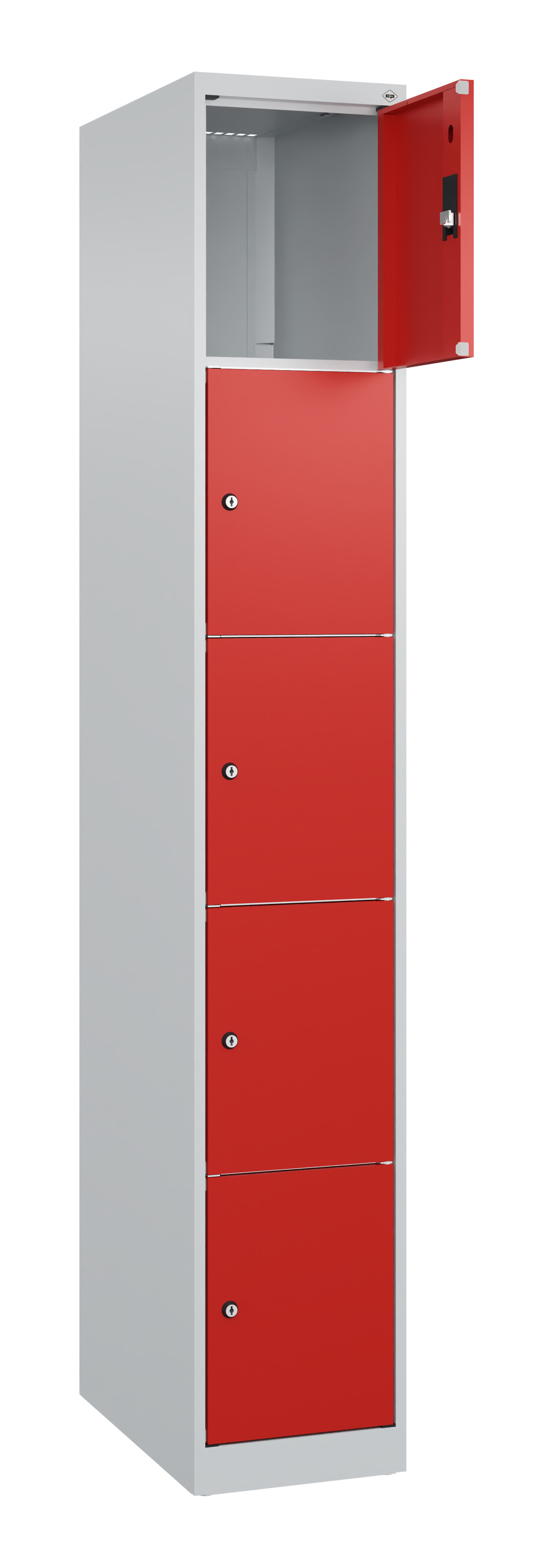 Schließfachschrank Classic Plus, 5 Fächer, 1850x300x500mm