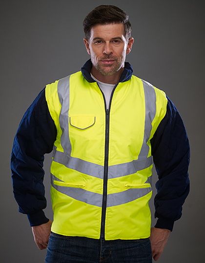 YOKO Hi-Vis Chevron Quilted Jacket YOKO Hi-Vis Chevron Quilted Jacket