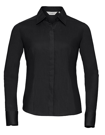 Russell Collection Ladies´ L'S Poly-Cotton Easy Care Fitted Poplin Shirt Russell Collection Ladies´ L'S Poly-Cotton Easy Care Fitted Poplin Shirt