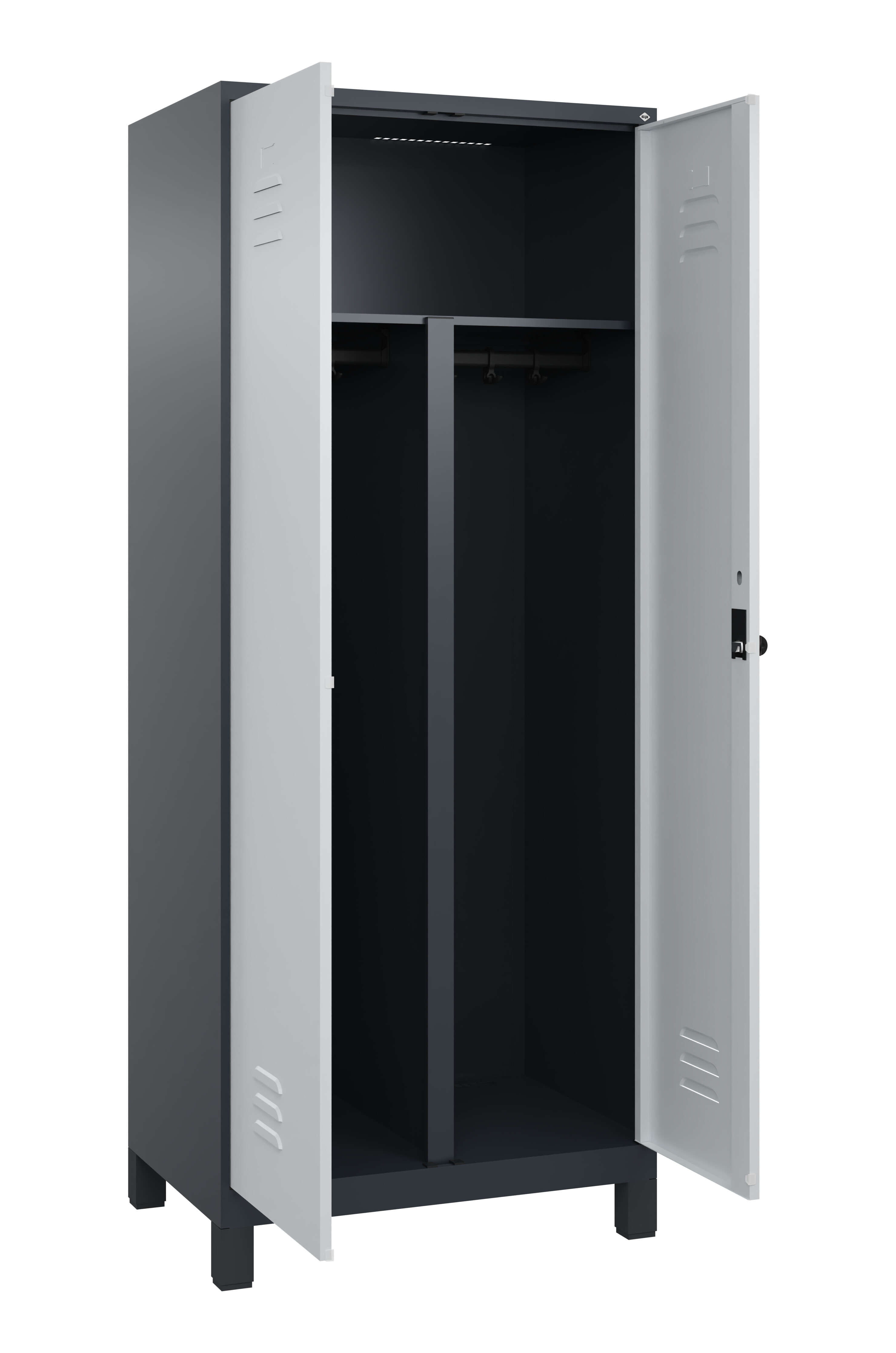 PSA Doppel-Spind Classic Plus, Füße, 2 Abteile, 1950x800x500mm PSA Doppel-Spind Classic Plus, Füße, 2 Abteile, 1950x800x500mm