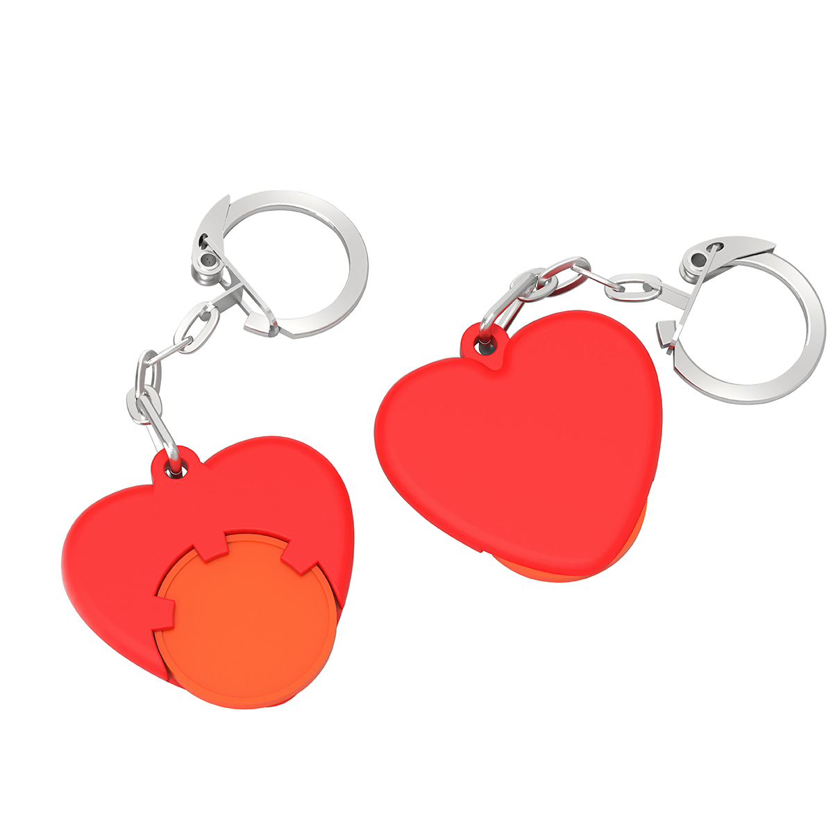 Chiphalter mit 1€-Chip Herz Chiphalter mit 1€-Chip Herz