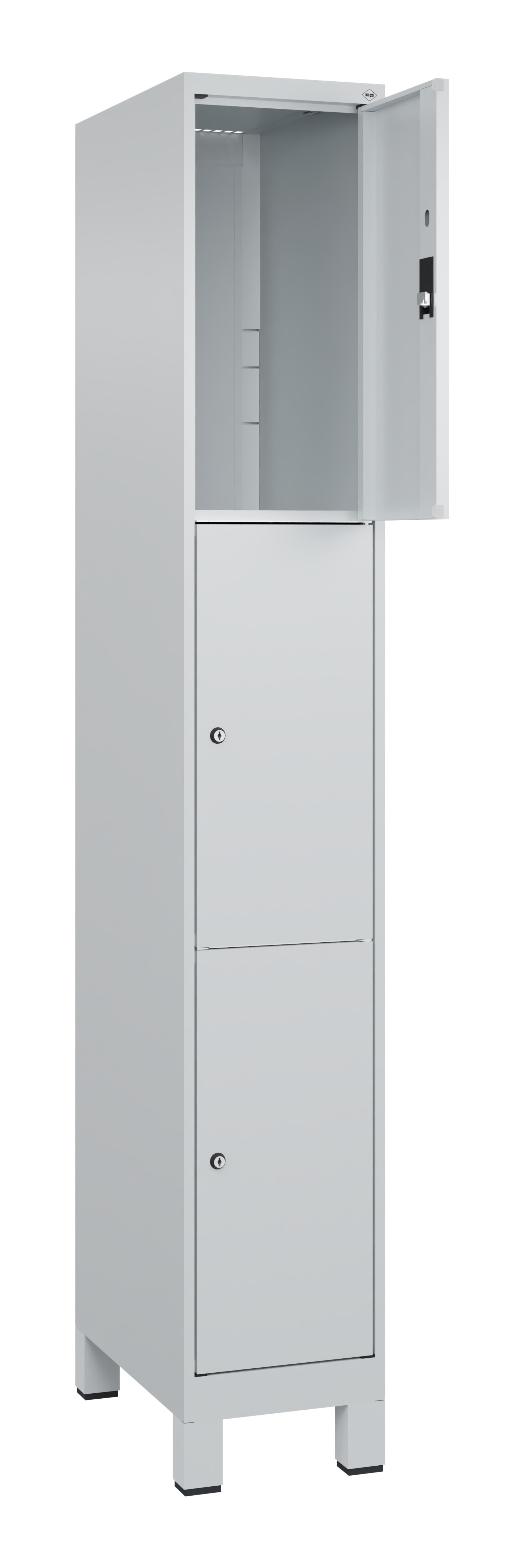 Schließfachschrank Classic Plus, Füße, 3 Fächer, 1950x300x500mm Schließfachschrank Classic Plus, Füße, 3 Fächer, 1950x300x500mm