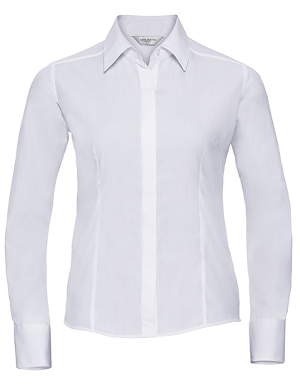 Russell Collection Ladies´ L'S Poly-Cotton Easy Care Fitted Poplin Shirt Russell Collection Ladies´ L'S Poly-Cotton Easy Care Fitted Poplin Shirt