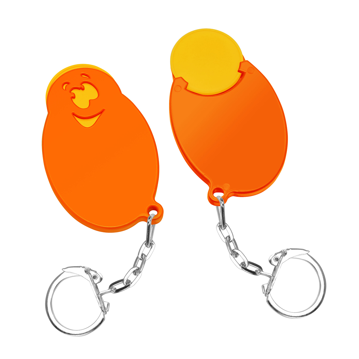 Chiphalter mit 1€-Chip Gesicht Chiphalter mit 1€-Chip Gesicht