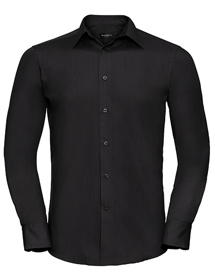 Russell Collection Men´s Long Sleeve Tailored Polycotton Poplin Shirt