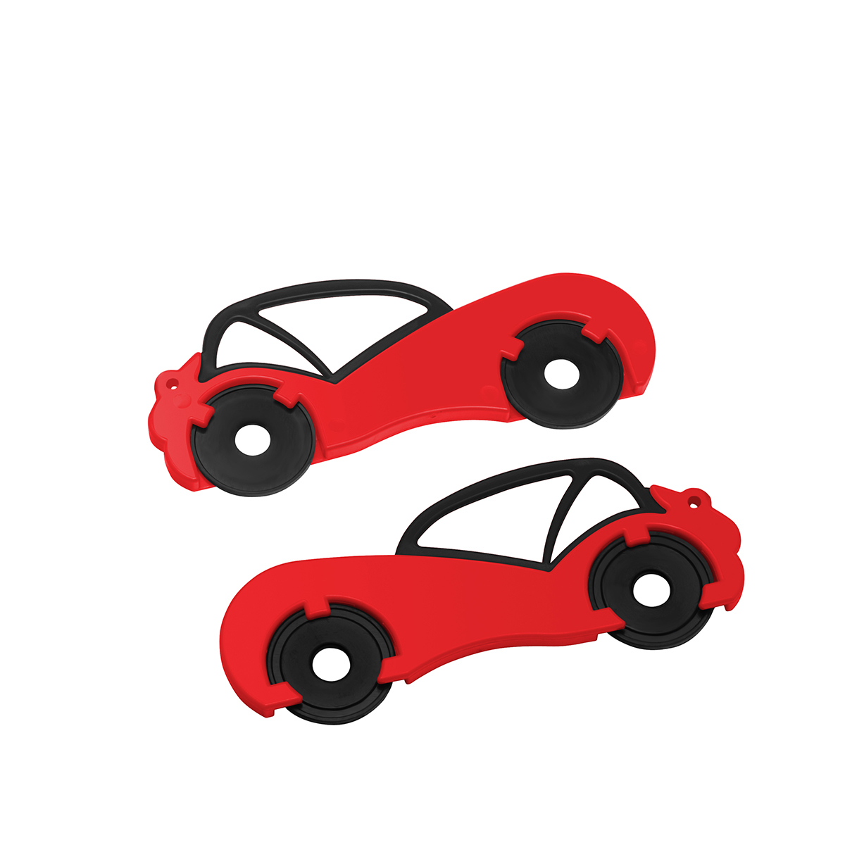 Chiphalter mit zwei 1€-Chips Auto Chiphalter mit zwei 1€-Chips Auto