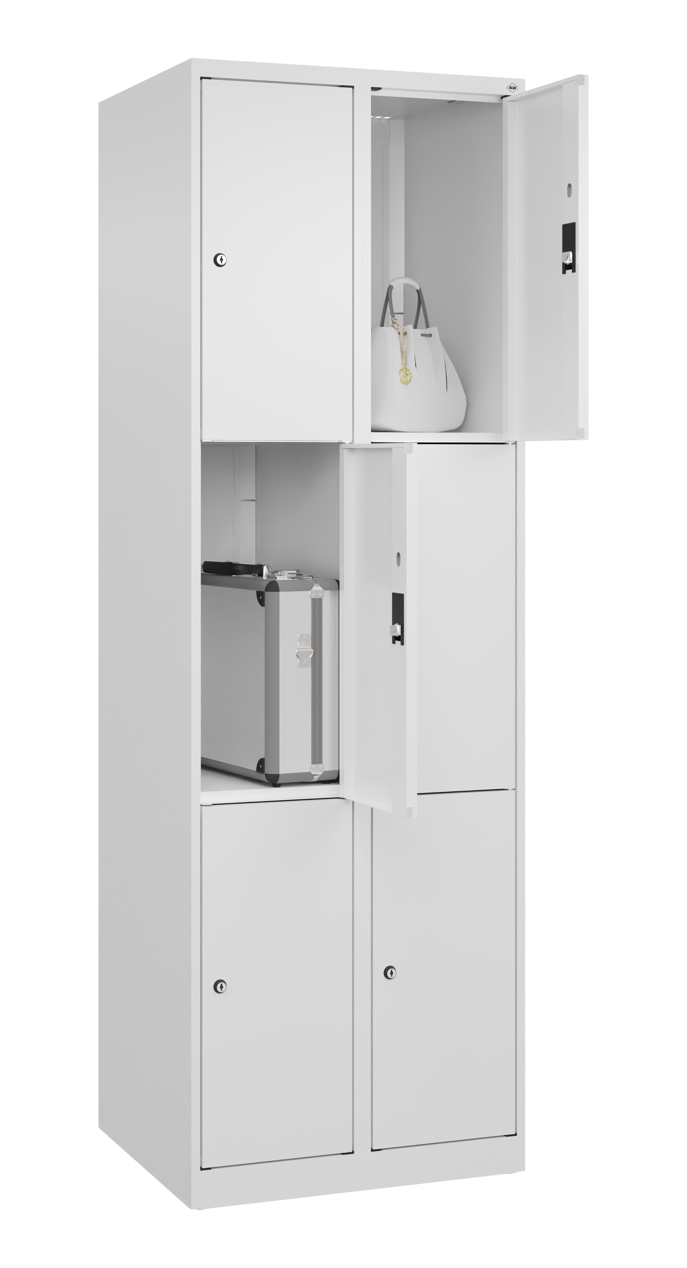 Schließfachschrank Classic Plus, 6 Fächer, 1850x600x500mm
