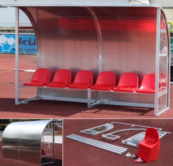 Spielerkabine Eurochamp Alu-Rückwand (Bausatz) Spielerkabine Eurochamp Alu-Rückwand (Bausatz)