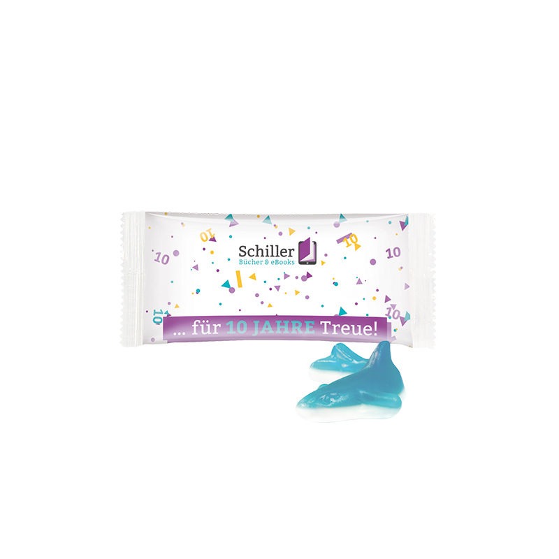 Trolli Fruchtgummi Hai Folie weiß