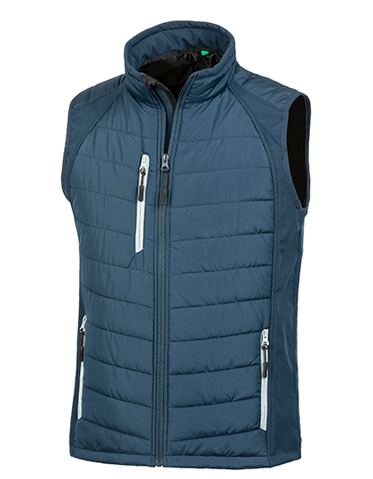 Result Genuine Recycled Recycled Compass Padded Softshell Gilet Result Genuine Recycled Recycled Compass Padded Softshell Gilet