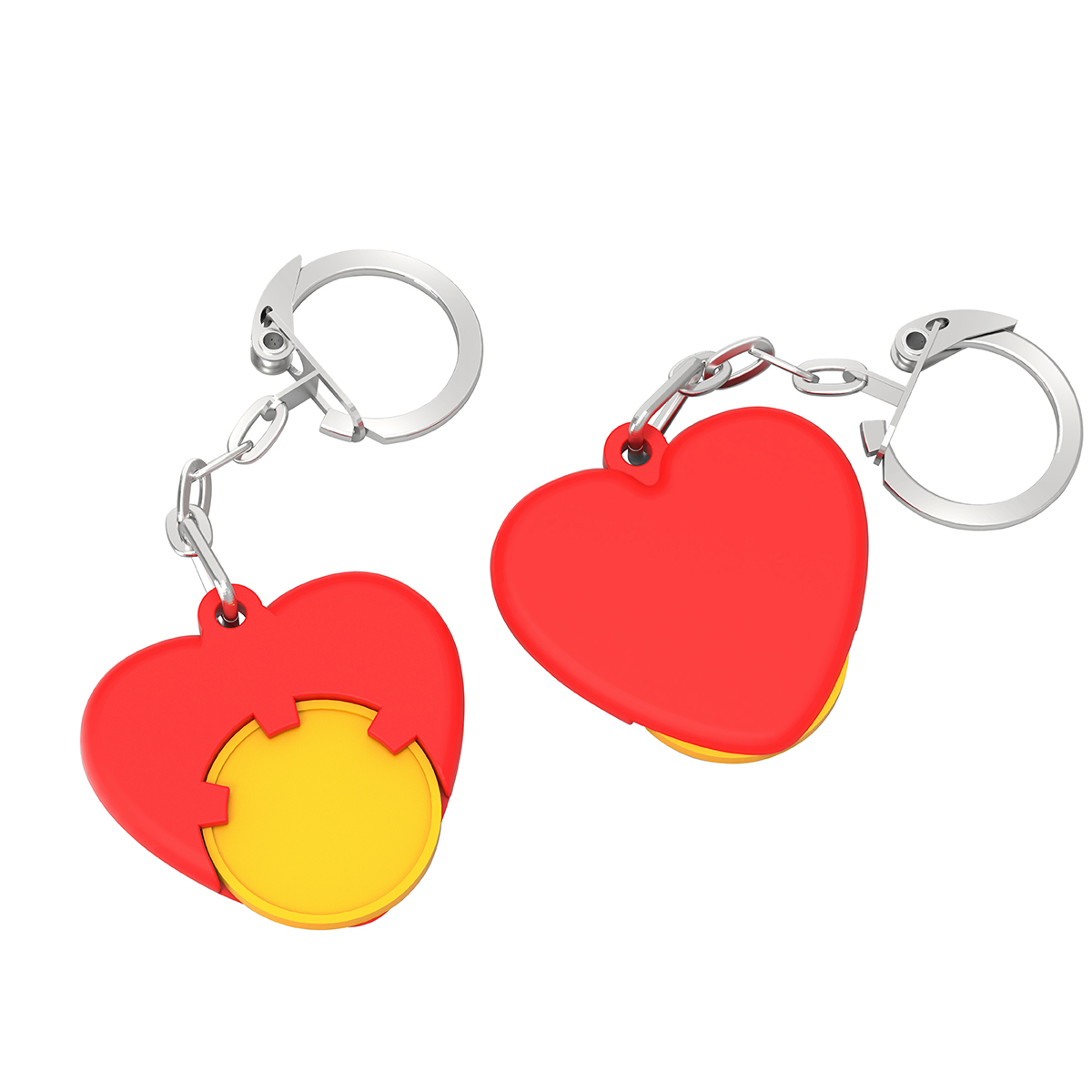 Chiphalter mit 1€-Chip Herz Chiphalter mit 1€-Chip Herz