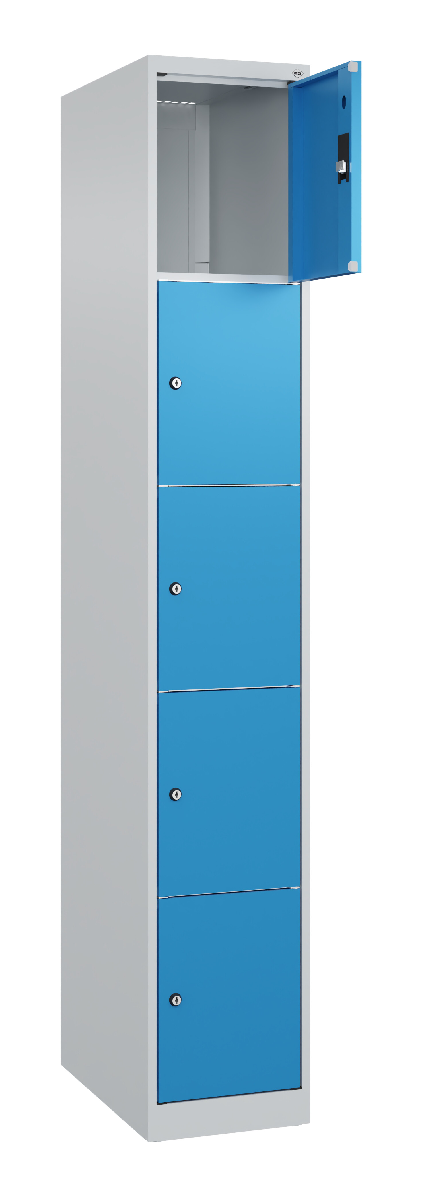 Schließfachschrank Classic Plus, 5 Fächer, 1850x300x500mm