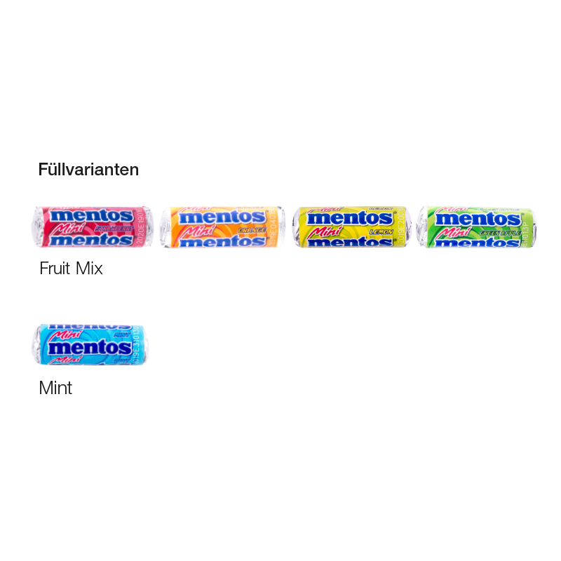 Werbeträger Mentos Mini Fruit Mix