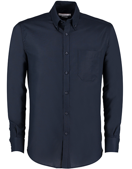 Kustom Kit Men`s Slim Fit Workwear Oxford Shirt Long Sleeve