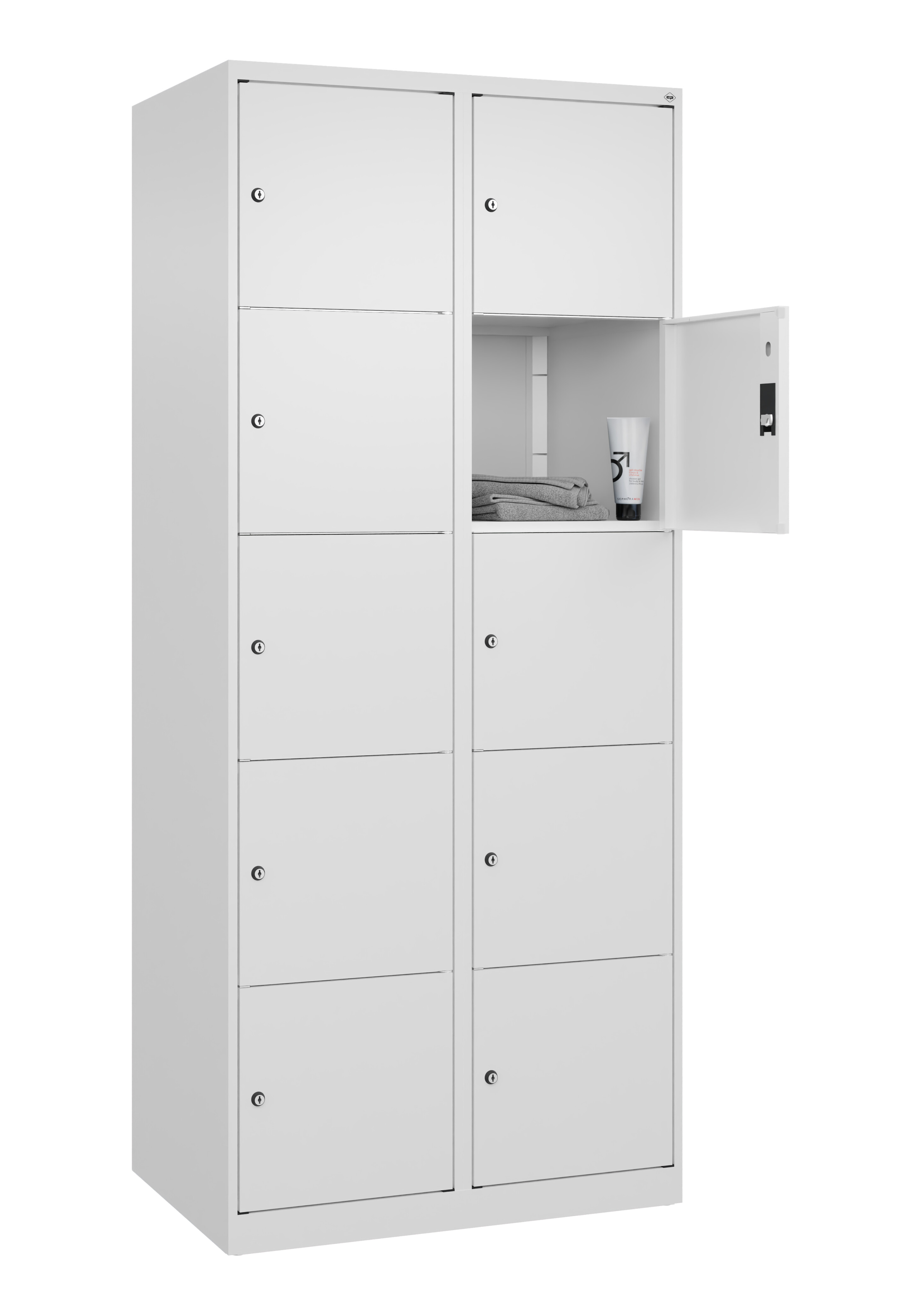 Schließfachschrank Classic Plus, 10 Fächer, 1850x800x500mm