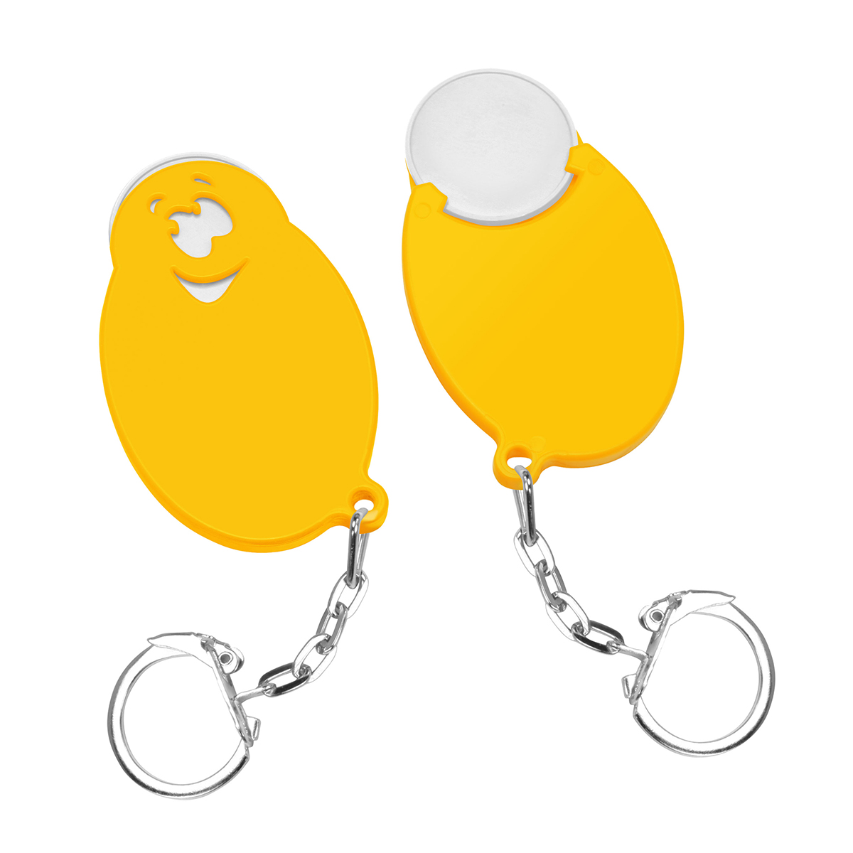 Chiphalter mit 1€-Chip Gesicht Chiphalter mit 1€-Chip Gesicht