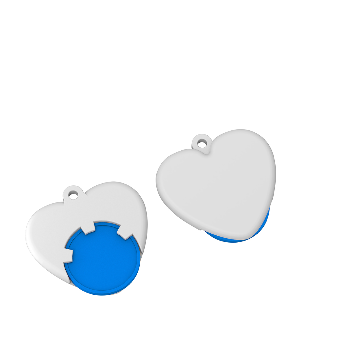 Chiphalter mit 1€-Chip Herz Chiphalter mit 1€-Chip Herz