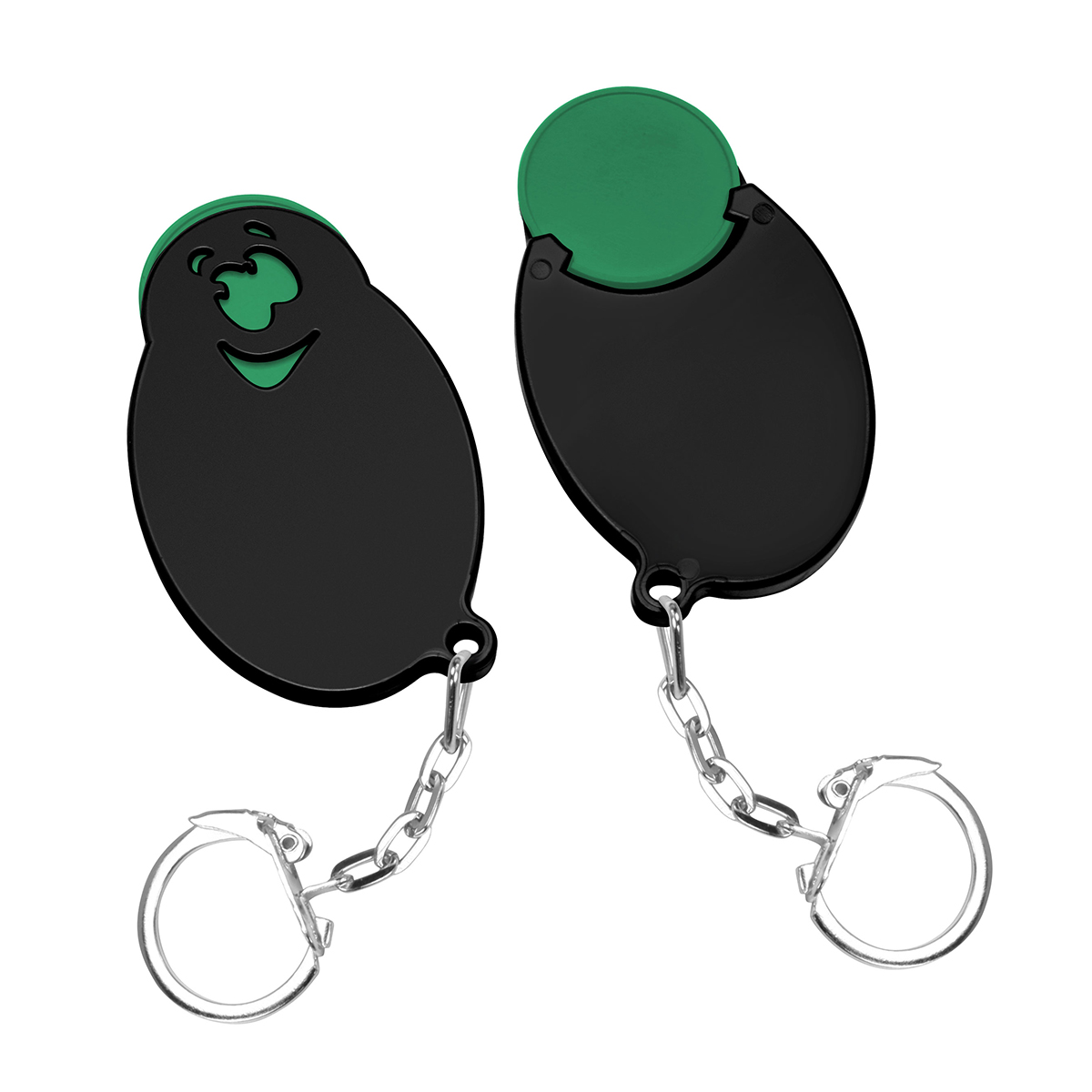 Chiphalter mit 1€-Chip Gesicht Chiphalter mit 1€-Chip Gesicht