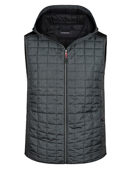 James&Nicholson Men´s Knitted Hybrid Vest James&Nicholson Men´s Knitted Hybrid Vest