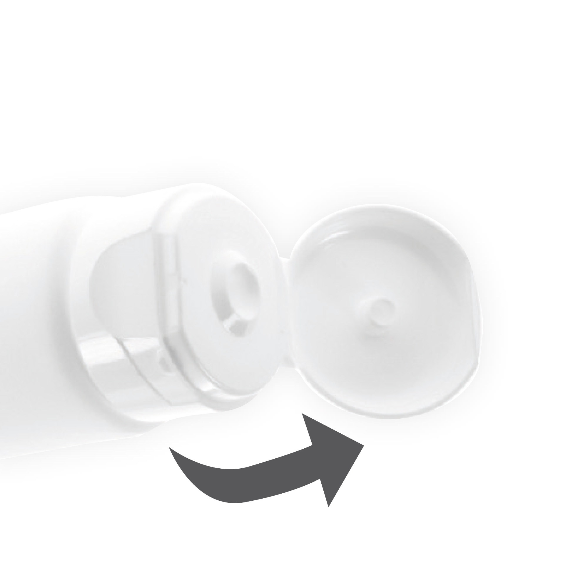 100 ml Tube mit Klappdeckel weiß - Handreinigungsgel antibakteriell - RealityPrint