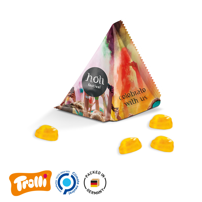 Fruchtgummi Tetraeder Folie weiß Trolli Vitamin Fruchtgummi