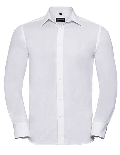 Russell Collection Men´s Long Sleeve Tailored Oxford Shirt