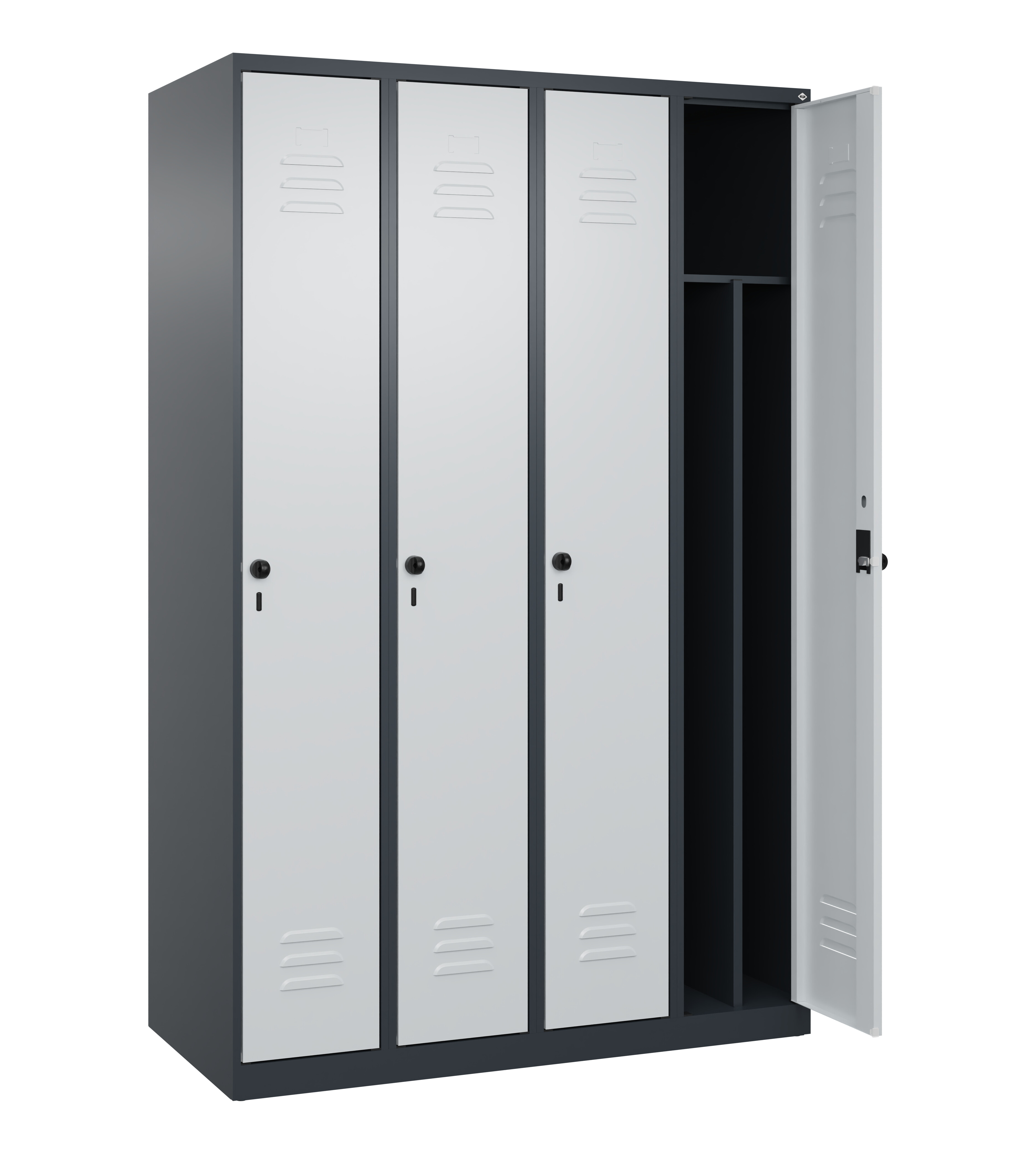 Spind Classic Plus, 4 Abteile, 1850x1200x500mm