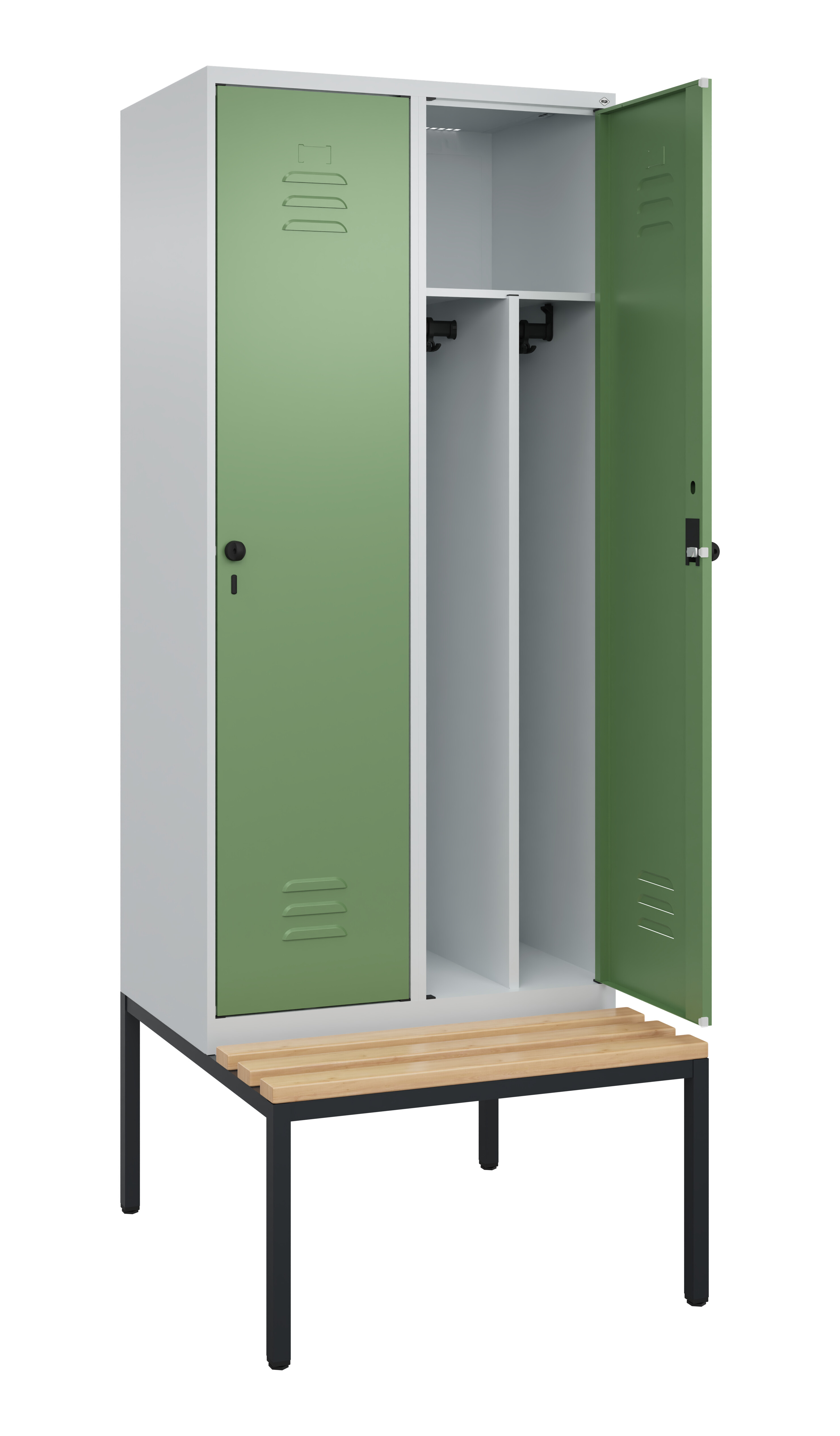 Spind Classic Plus, Bank, 4 Abteile, 2120x1200x815mm
