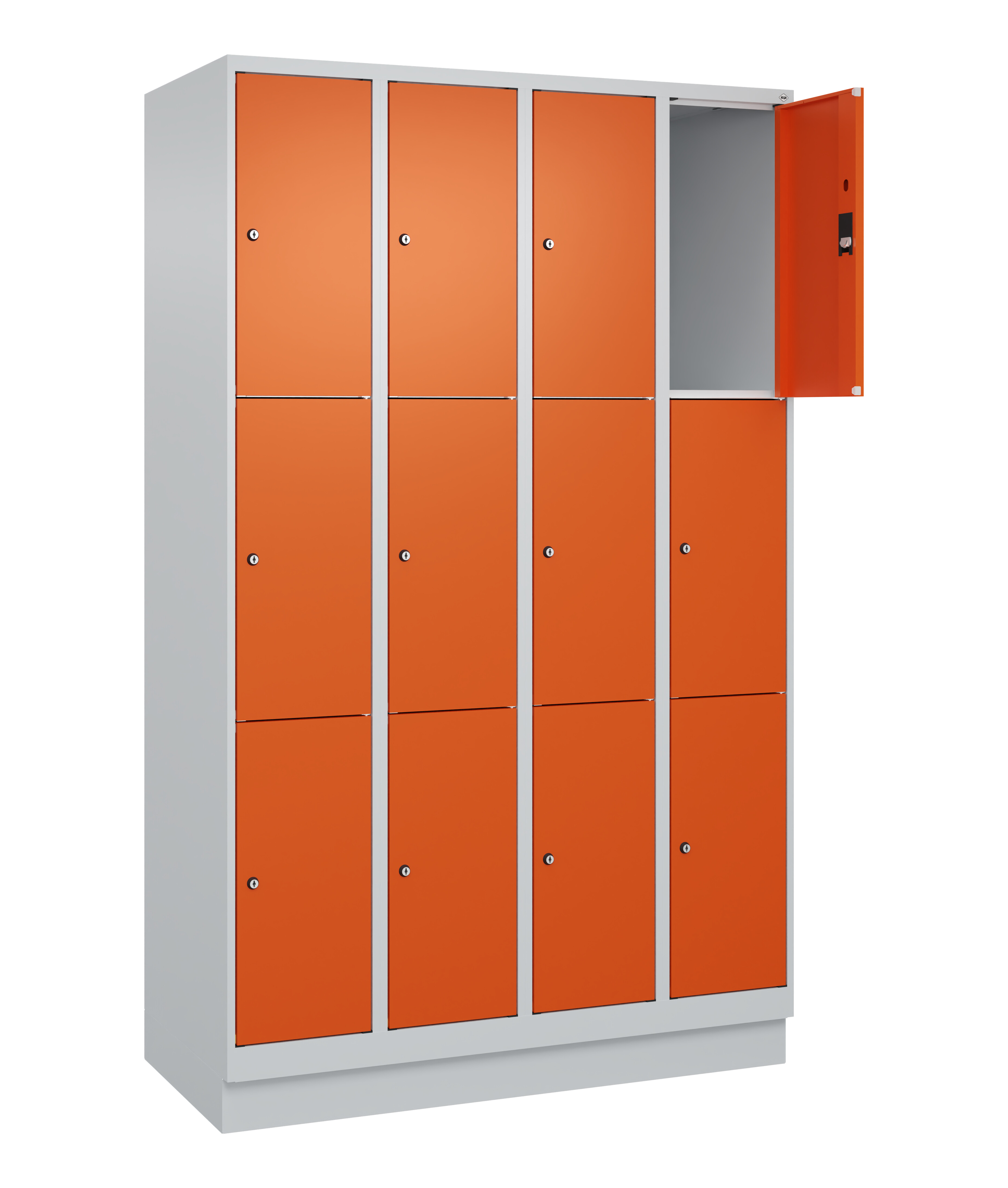 Schließfachschrank Classic Plus, Sockel, 12 Fächer, 1950x1200x500mm Schließfachschrank Classic Plus, Sockel, 12 Fächer, 1950x1200x500mm