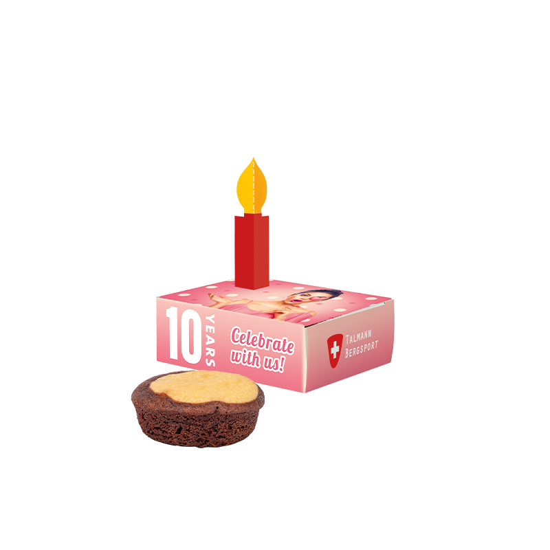 Minikuchen in Werbebox Bahlsen Kuchensnack Marmor Minikuchen in Werbebox Bahlsen Kuchensnack Marmor