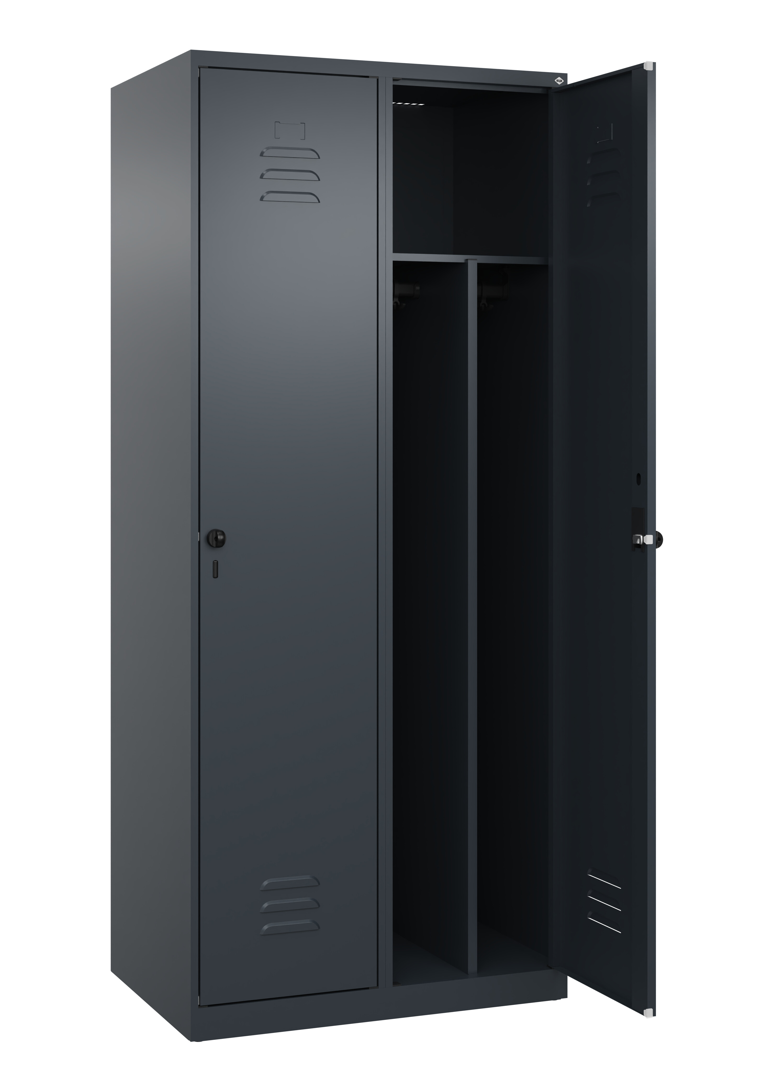 Spind Classic Plus, 2 Abteile, 1850x800x500mm