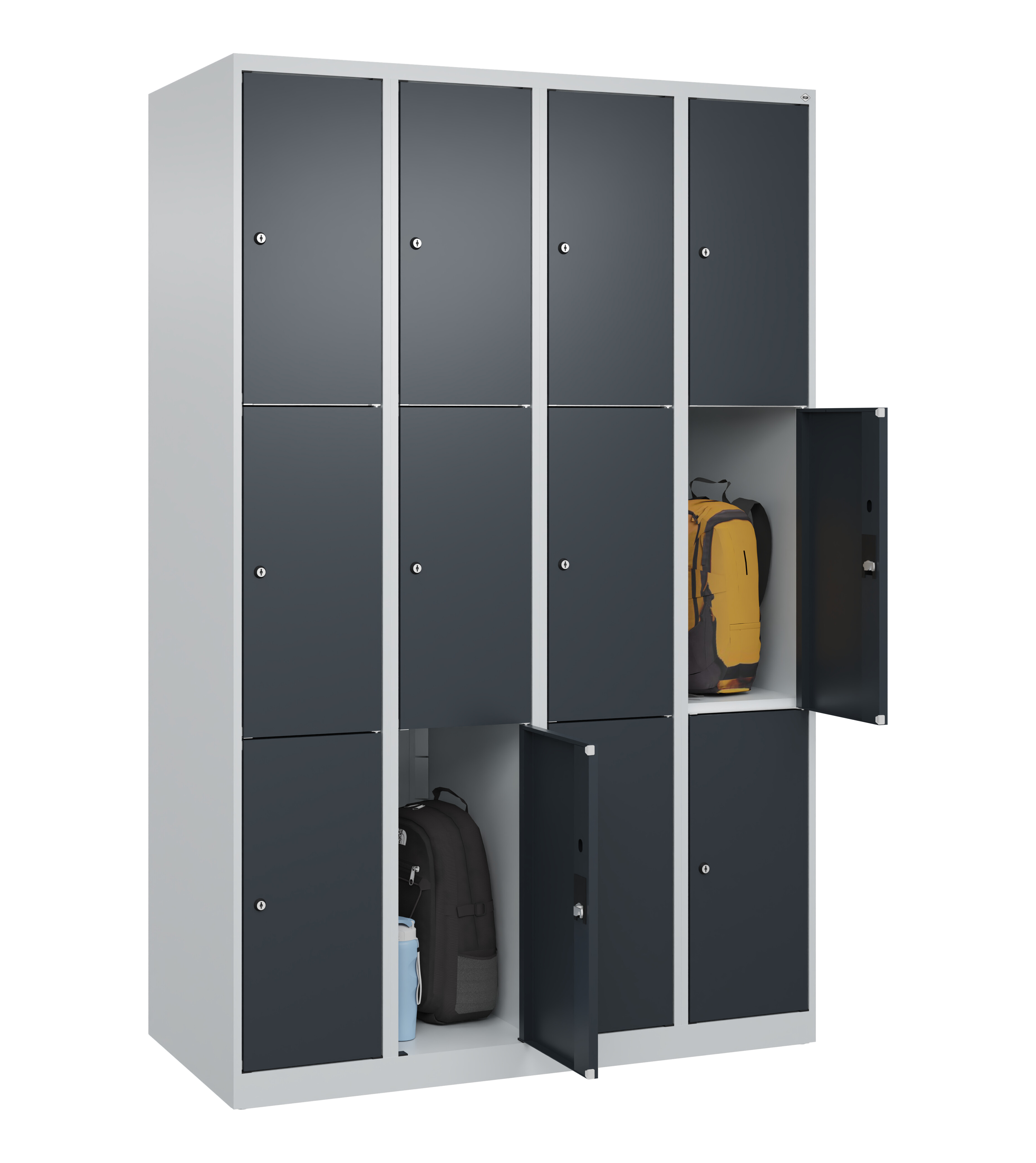 Schließfachschrank Classic Plus, 12 Fächer, 1850x1200x500mm Schließfachschrank Classic Plus, 12 Fächer, 1850x1200x500mm